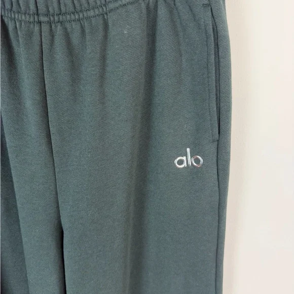 Alo 2 Piece Set Accolade Hoodie Sweatshirt & Sweatpant Charcoal Green Size S - Picture 12 of 15